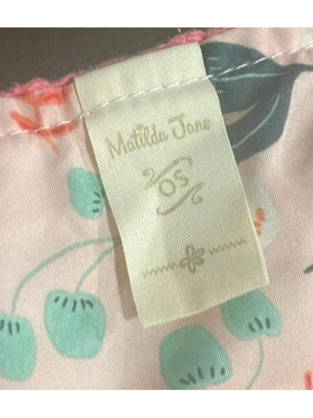 Matilda Jane Baby Blanket 38x38 Floral Orange Reversible Pink Aqua Quilted